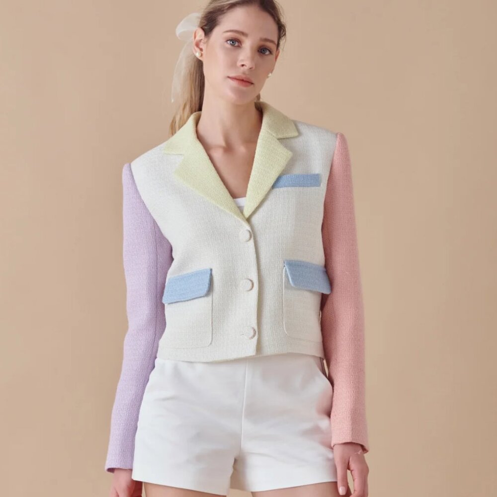 Endless Rose Colorblock Cropped Jacket